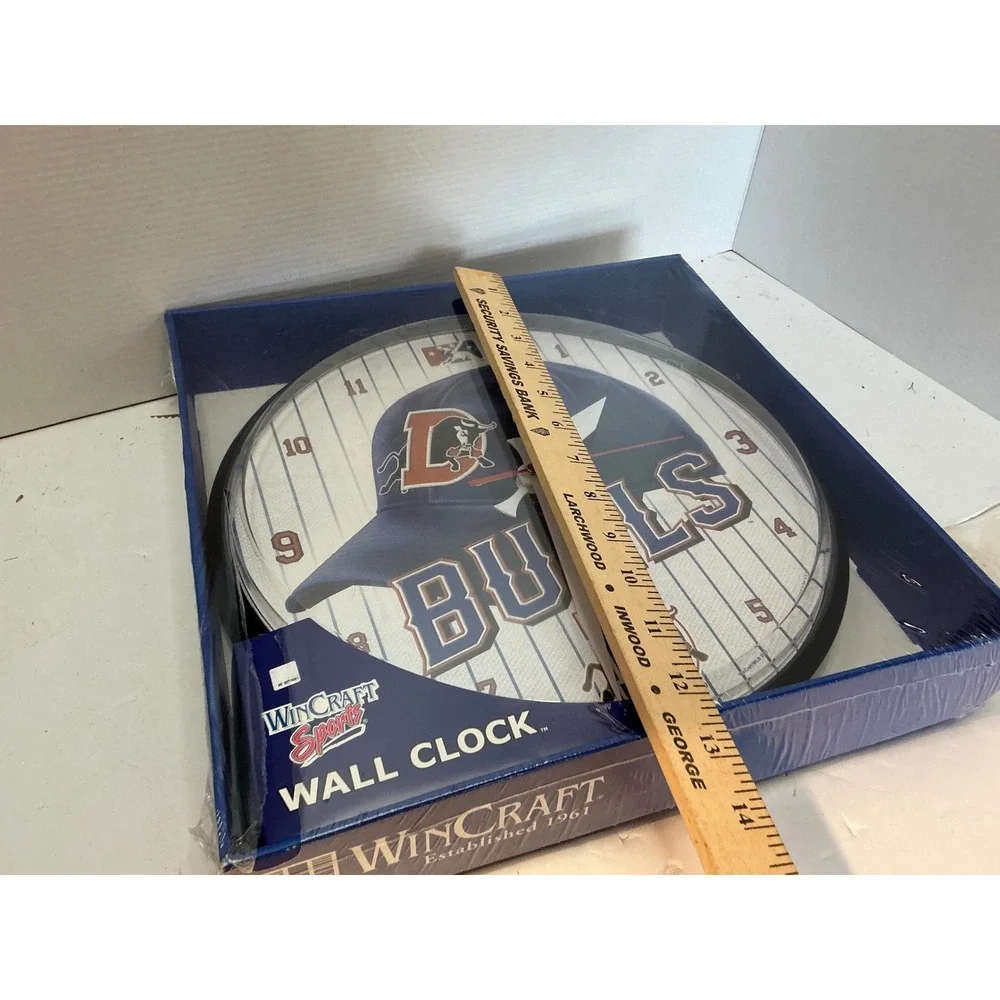 WinCraft Durham Bulls Wall Clock MiLB Baseball Pinstripe Decor 12 Inch NWT‎